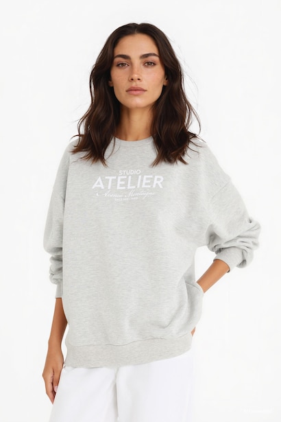 Oversize Fit Thick Sweatshirt Fabric Sweatshirt