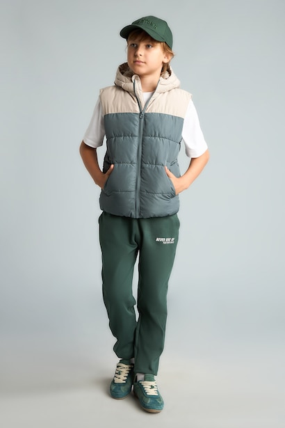 Boy Waterproof Hooded Fleece Lined Vest Boys