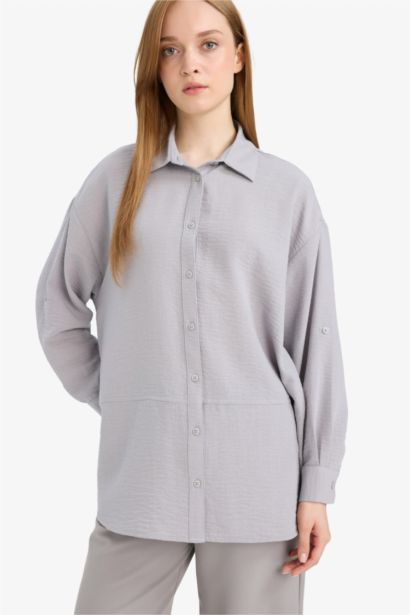 Tunique à manches longues Coupe décontractée