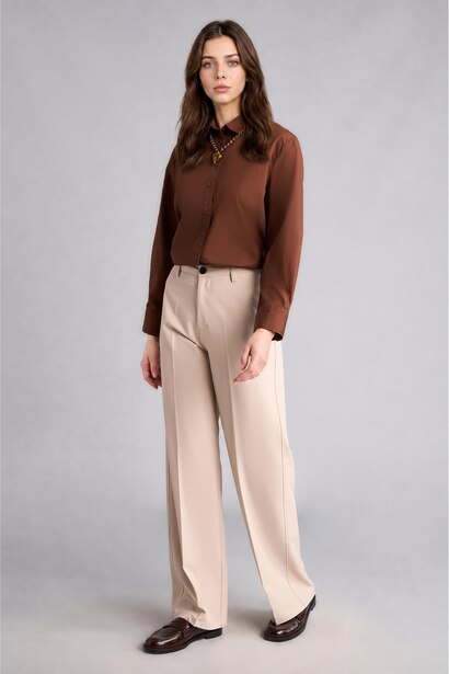 Relax Fit Poplin Long Sleeve Tunic