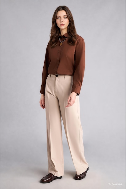 Relax Fit Poplin Long Sleeve Tunic