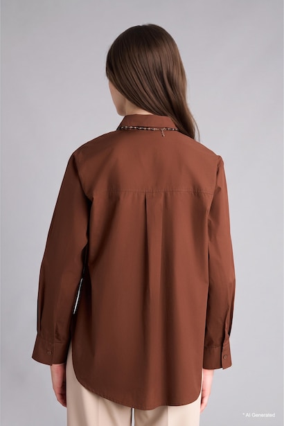 Relax Fit Poplin Long Sleeve Tunic