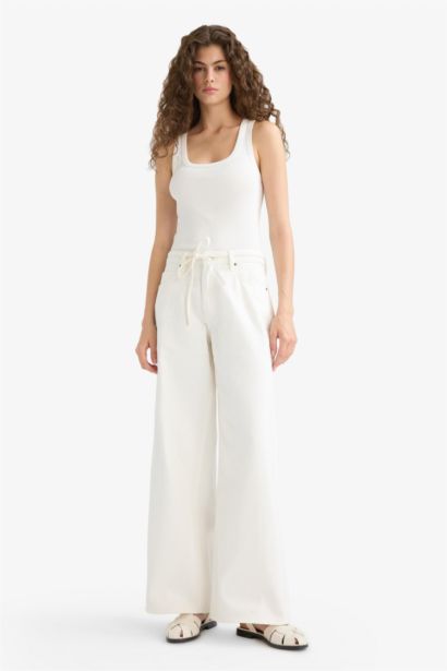 Normal Waist Wide Leg Trousers