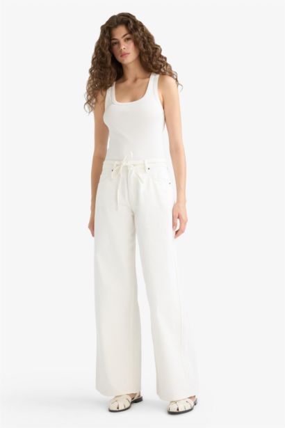 Normal Waist Wide Leg Trousers