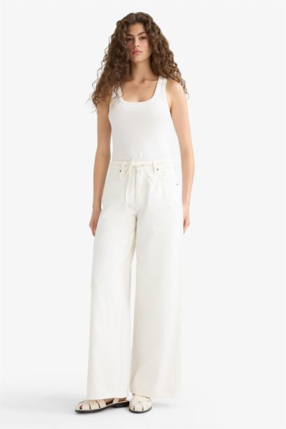 Normal Waist Wide Leg Trousers