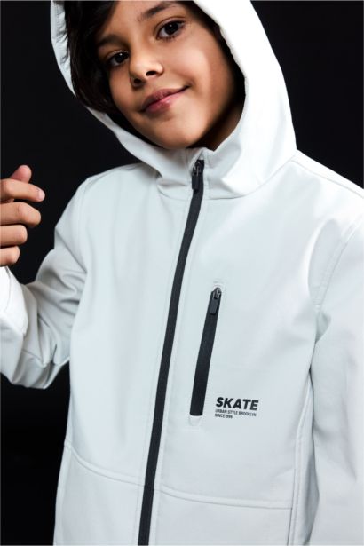 Su İtici Kapüşonlu Polar Astarlı Yağmurluk Erkek Çocuk