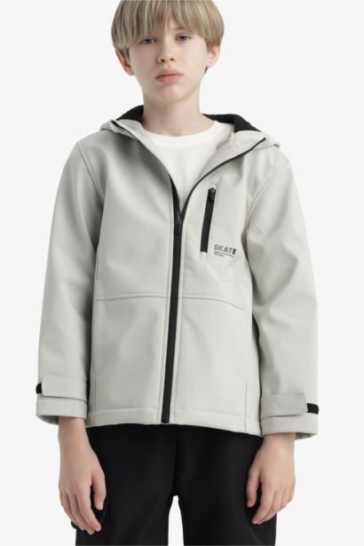 Su İtici Kapüşonlu Polar Astarlı Yağmurluk Erkek Çocuk