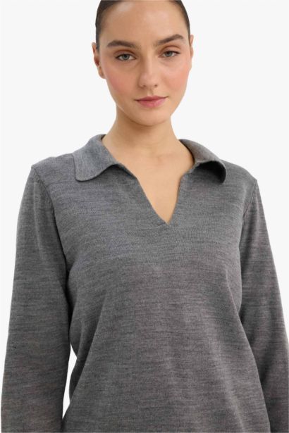 بلوز صوف قصة عادية بياخة بولو