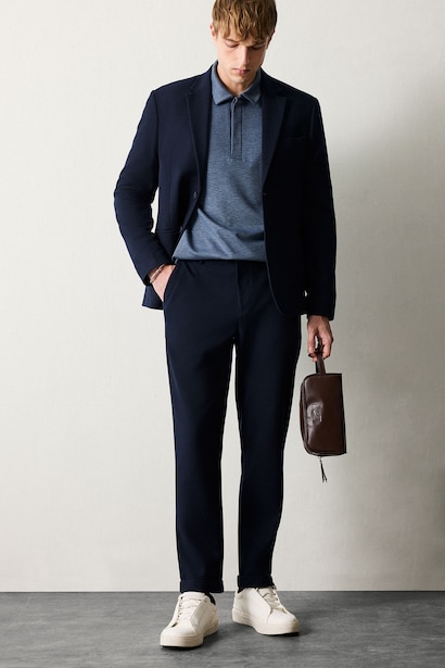 Tailored Fit Dar Kesim Penye Pantolon