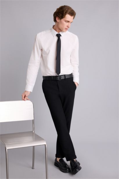 Tailored Fit Ankle Length Trousers