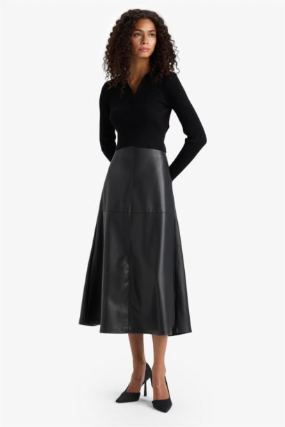 a сызығы максималды ұзындық Трикотаж юбка