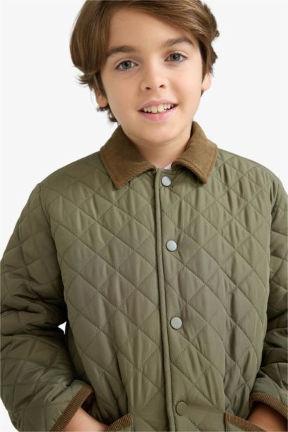 Su Geçirmez Polo Yaka Pelüş Astar Mont Erkek Çocuk