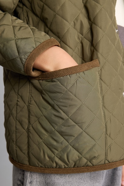 Boy Waterproof Polo Collar Plush Lined Jacket