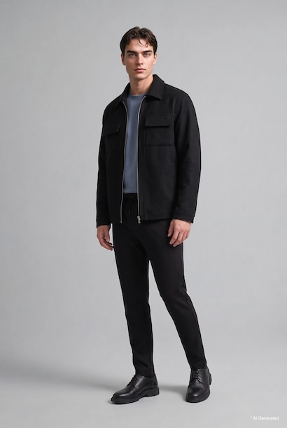 Sıcak Tutan Slim Fit Astarlı Fermuarlı Mont