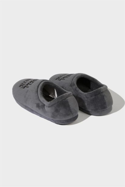 لكلوك اولادي بكعب مسطح رمادي