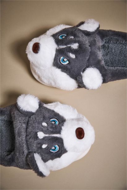 Erkek Kurt Düz Taban Panduf