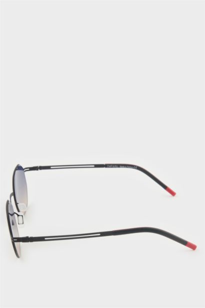 Erkek Altıgen Metal Çerçeve Degrade Cam UV Güneş Gözlüğü