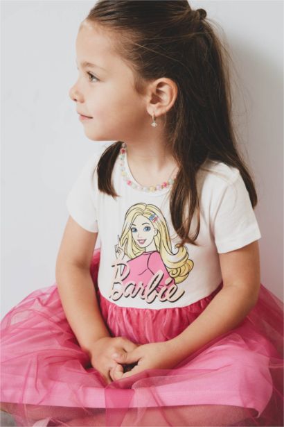 Baby Girl Barbie Short Sleeve Tulle Dress