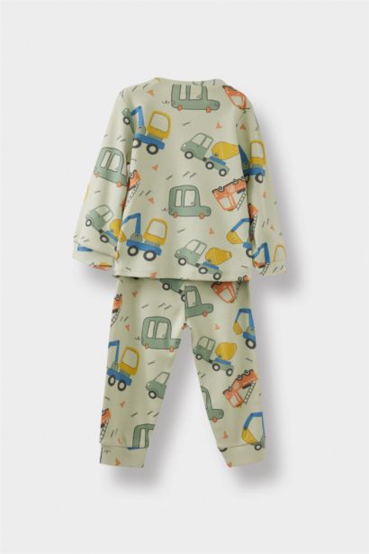 Baby Boy Vehicle Printed Top Bottoms 2 Piece Pajama Set