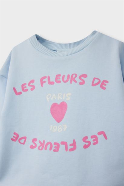 Baby Girl Slogan Printed Thin Fabric Soft Lining 2 Piece Set