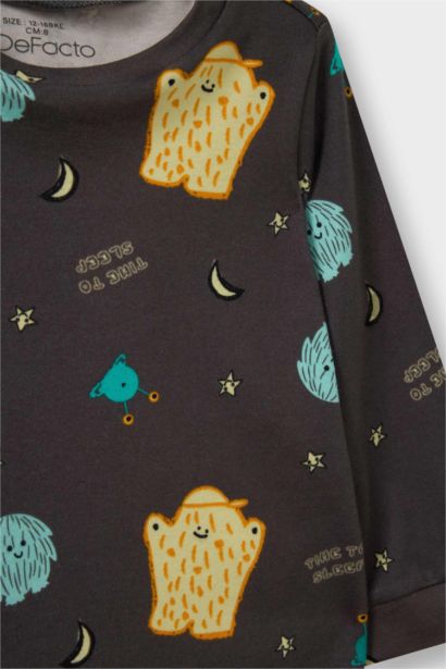 Baby Boy Space Print Top Bottoms 2 Piece Pajama Set