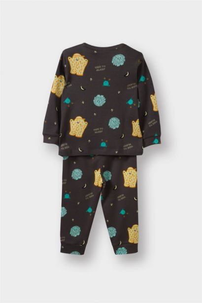 Baby Boy Space Print Top Bottoms 2 Piece Pajama Set