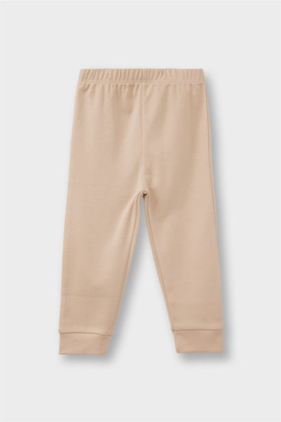 طقم بيجاما اولادي قصة عادية بطبعة دب - قطعتين