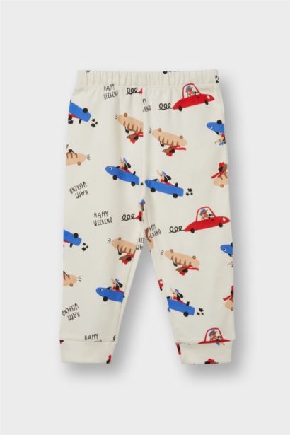 Baby Boy Vehicle Printed Long Sleeve 2 Piece Pajama Set