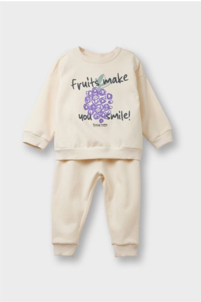 Baby Girl Fruit Patterned Thin Fabric Soft Lining 2 Piece Set