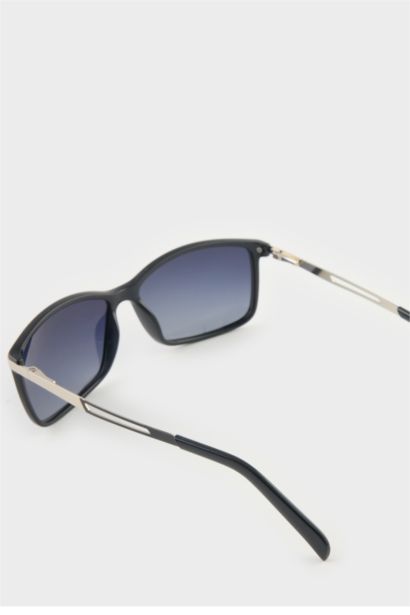 Erkek Klasik Siyah Plastik Çerçeve Siyah Cam Polarize Güneş Gözlüğü