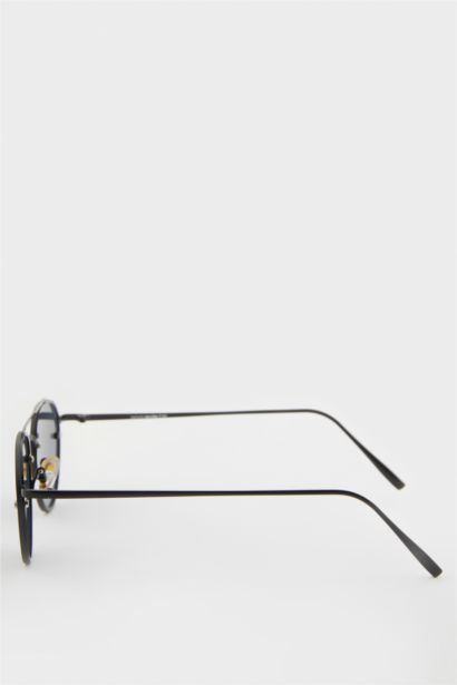 Kadın Siyah Metal Çerçeve Siyah Cam Pilot UV Güneş Gözlüğü