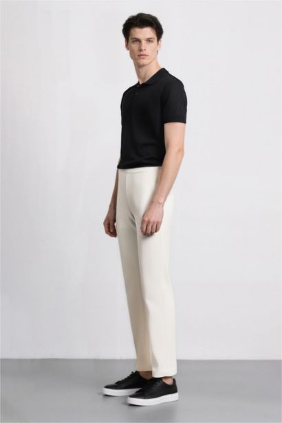 Loose Comfortable Fit Wide Leg Cotton Trousers