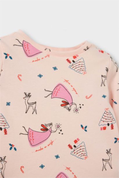 Baby Girl Animal Print Long Sleeve 2 Piece Pajama Set