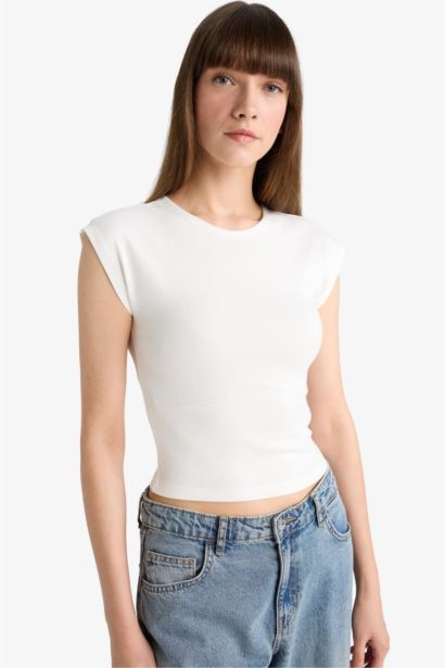 Slim Fit Crew Neck Basic Modal T-Shirt