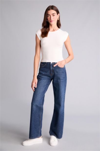 Slim Fit Crew Neck Basic Modal T-Shirt