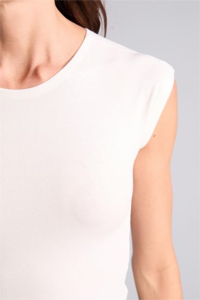 Slim Fit Crew Neck Basic Modal T-Shirt