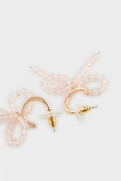 Woman Ribbon Detailed Earrings