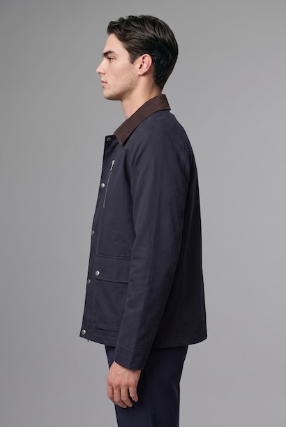 Zipper Polo Collar Puffer Jacket