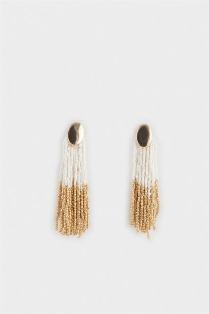 Kadın Sallantılı Hasır Detaylı Küpe