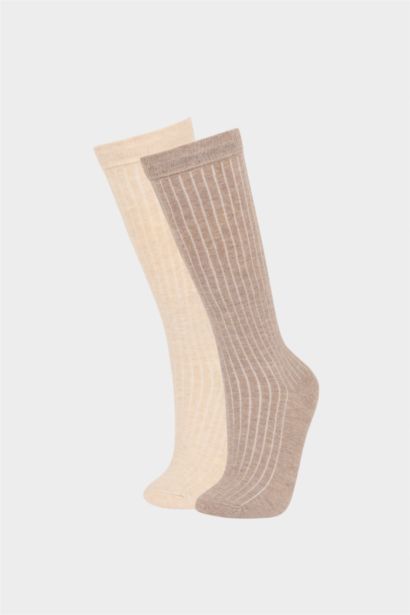 2 piece Cotton Knee Socks