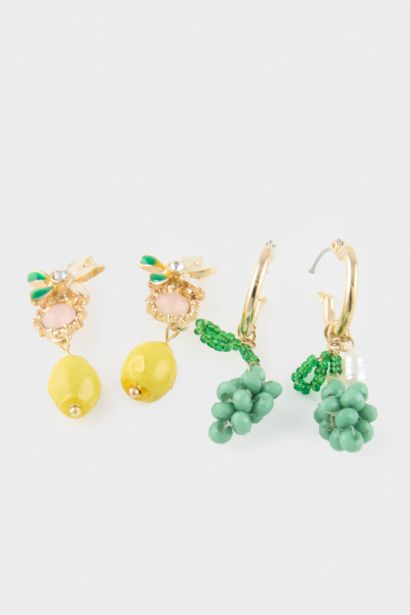 Woman 2 Piece Lemon Grabe Earringss