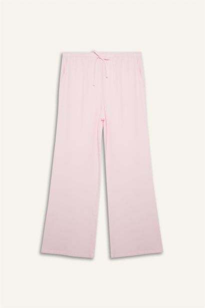 سروال واسع من كتان بجيوب