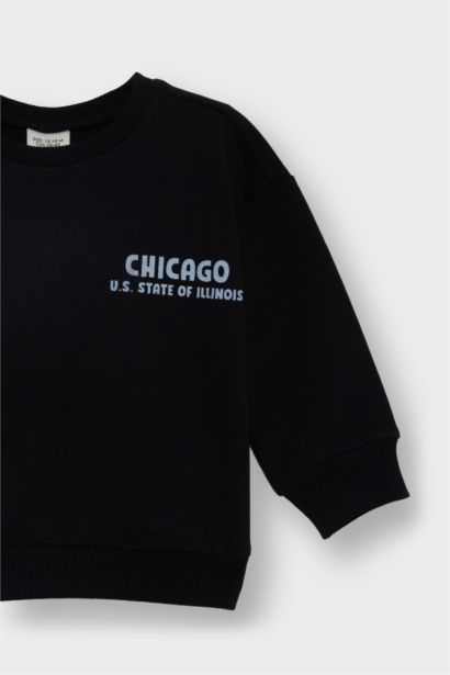 Baby Boy Regular Fit Soft Lining Thin Fabric 2 Piece Sweatshirt