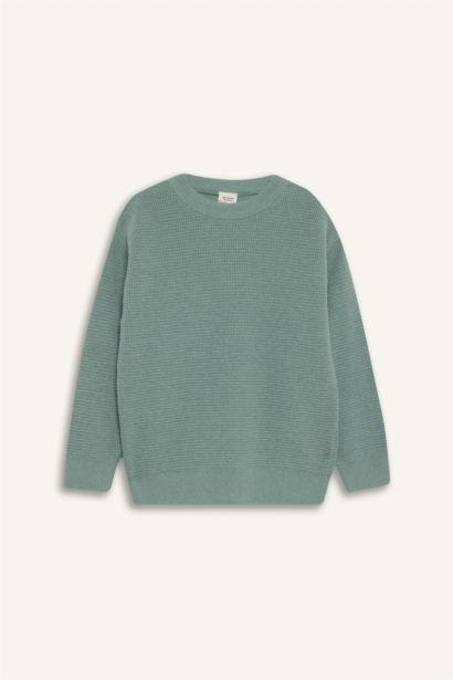 بلوز تريكو ولادي قصة عادية بياخة مستديرة