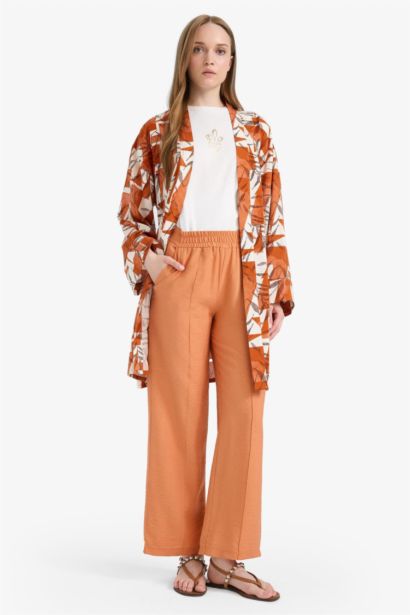 Straight Fit Regular Hem Trousers