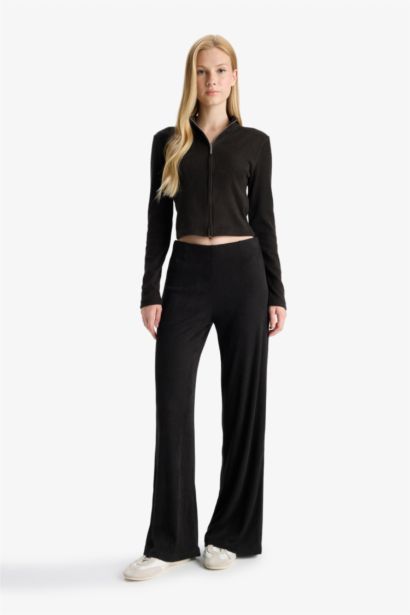 Turtleneck Zip-Up Cardigan