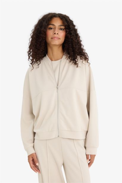 Bomber Collar modal Cardigan