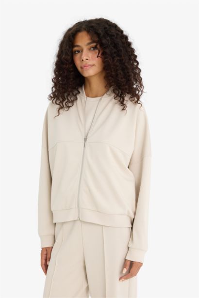 Bomber Collar modal Cardigan