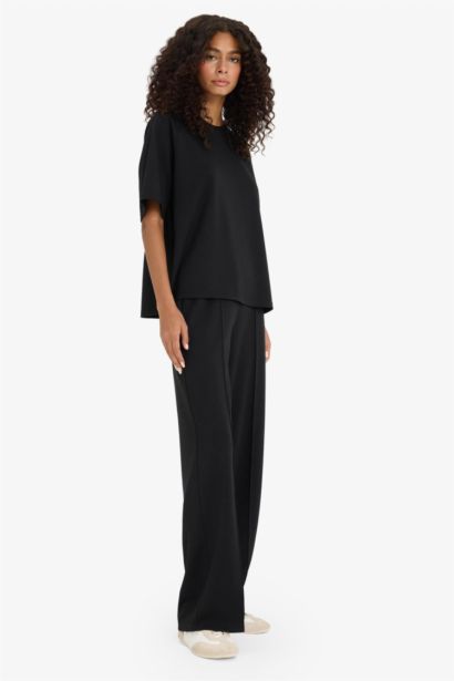 Straight Fit Modal Trousers