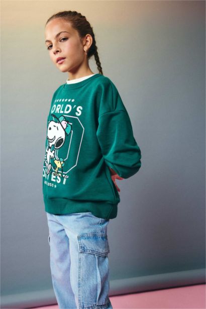 Sweat- Shirt Coupe Oversize Col rond Snoopy